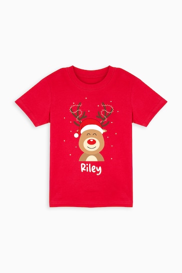 Personalised Christmas Reindeer Toddler Pyjamas by Dollymix