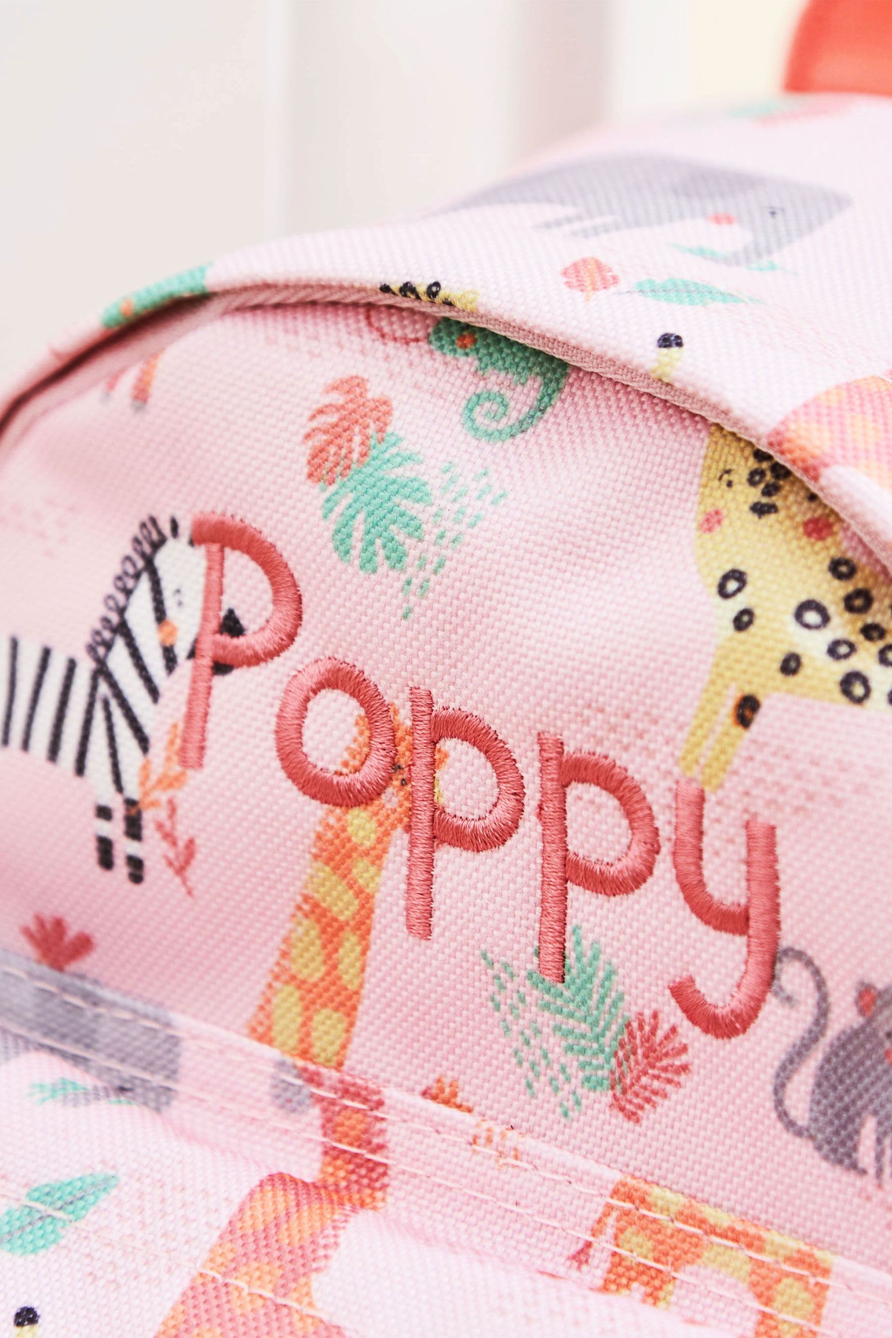 Buy Personalised Pink Safari Print Mini Backpack by My 1st Years