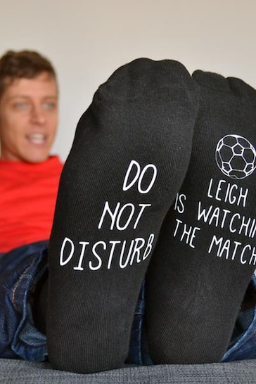 Personalised Do Not Disturb Socks by Solesmith