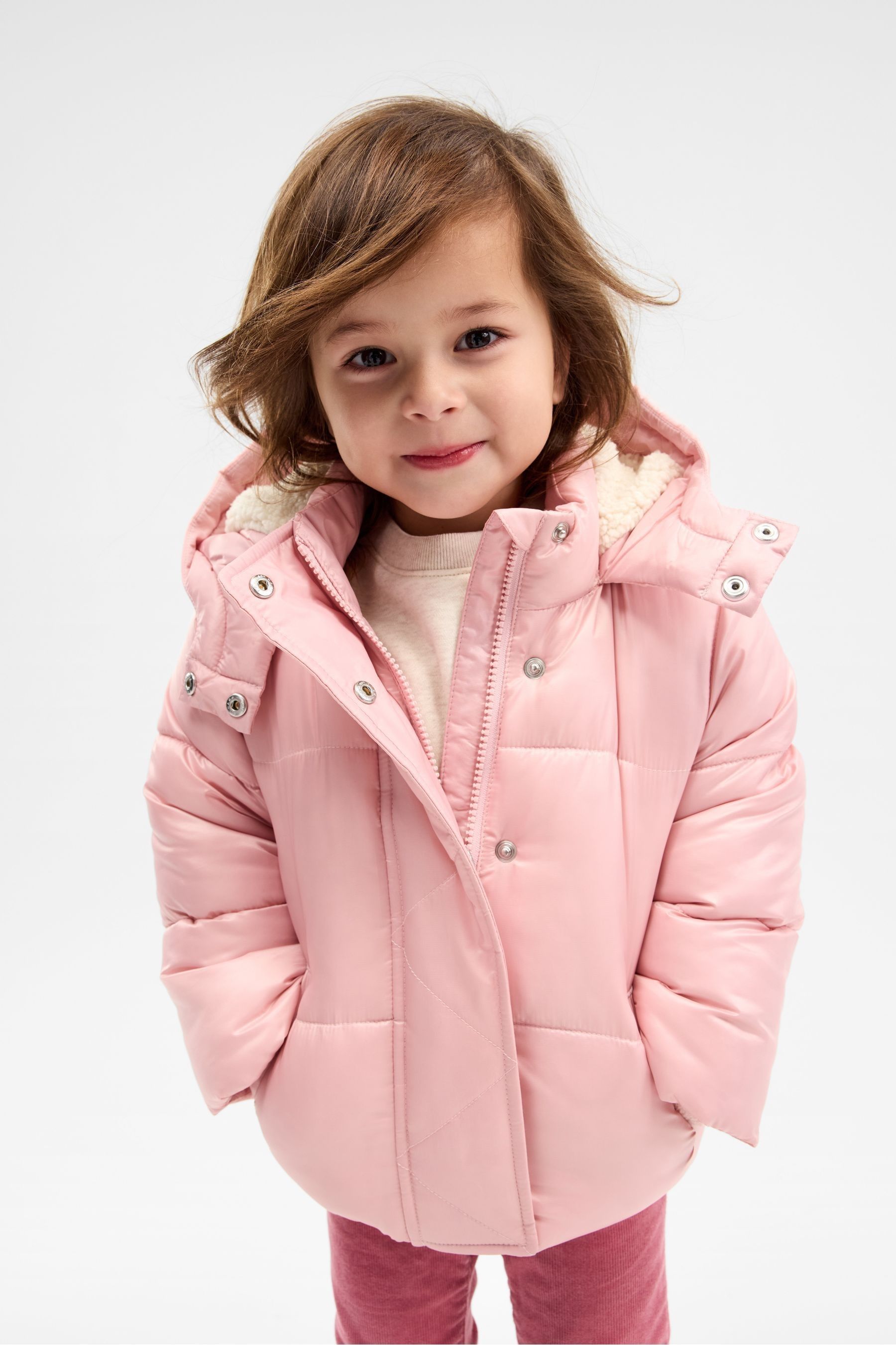 Light pink sherpa on sale jacket