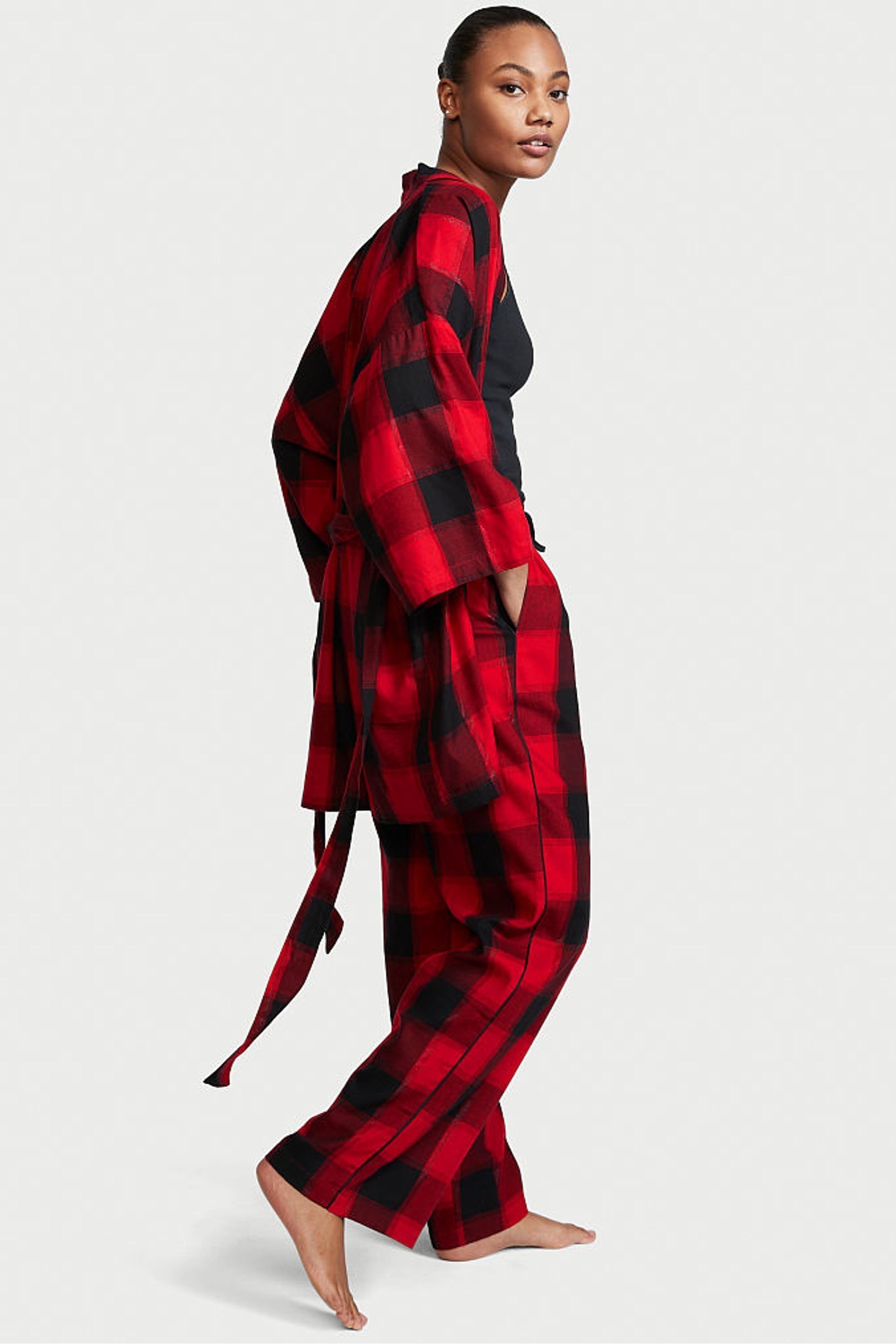Plaid pajama dress hot sale