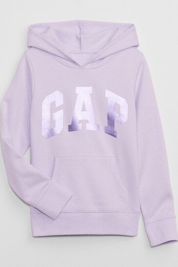 Gap Purple Logo Pull Over Hoodie