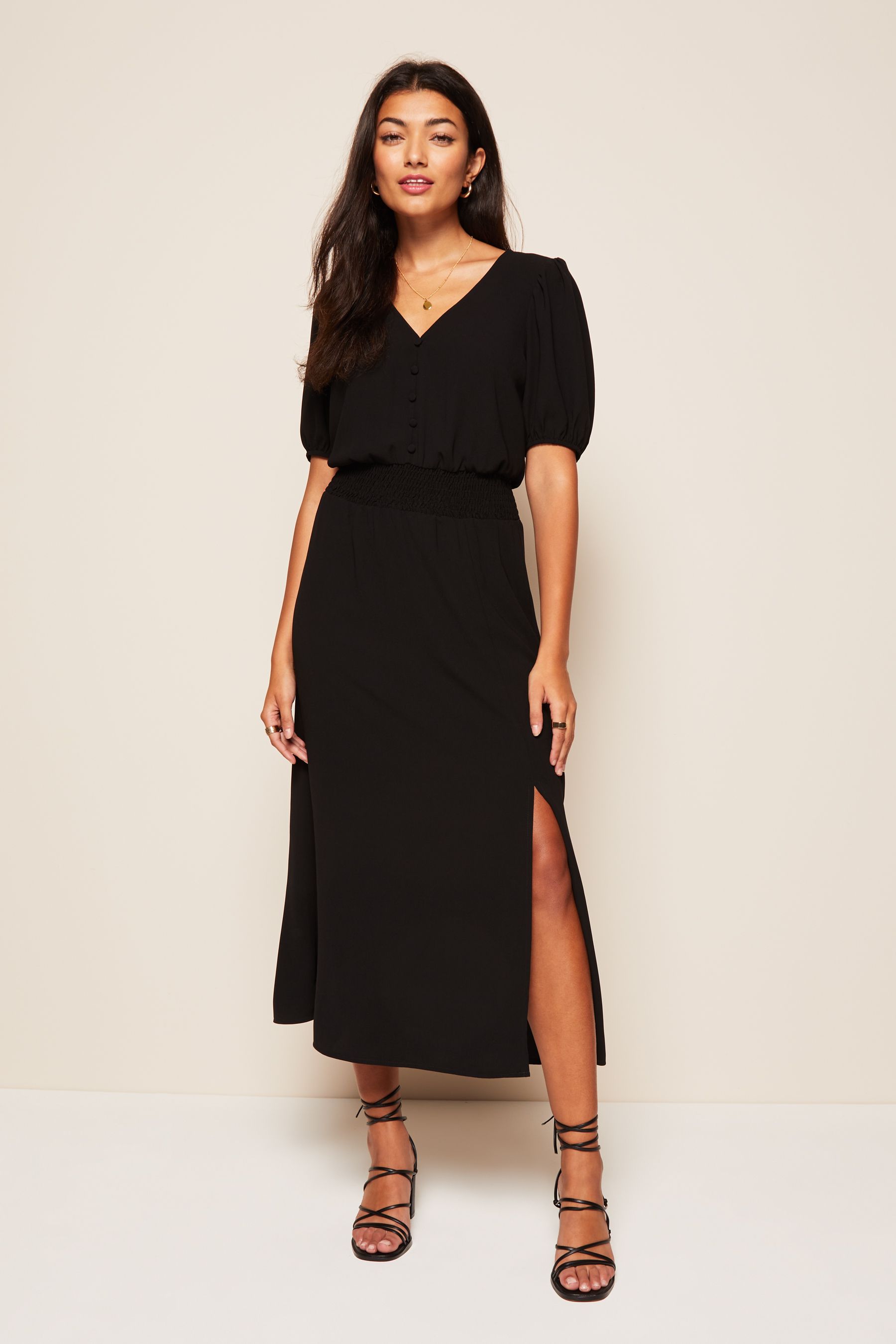 Buy black store midi dress