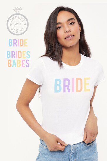 Lipsy Rainbow Bride And Bridesmaid Women's T-Shirt