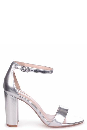Linzi Silver Nelly Barely There Block Heel