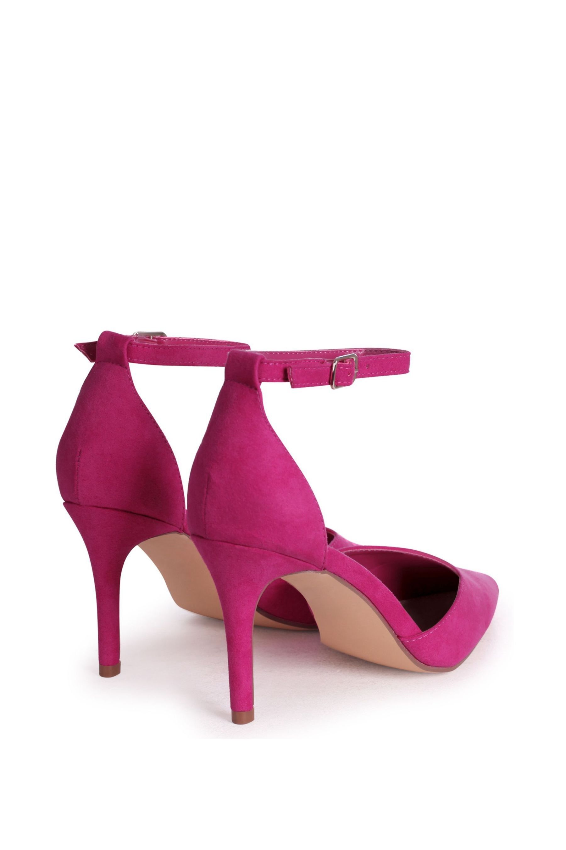 Multi color ankle top strap heels