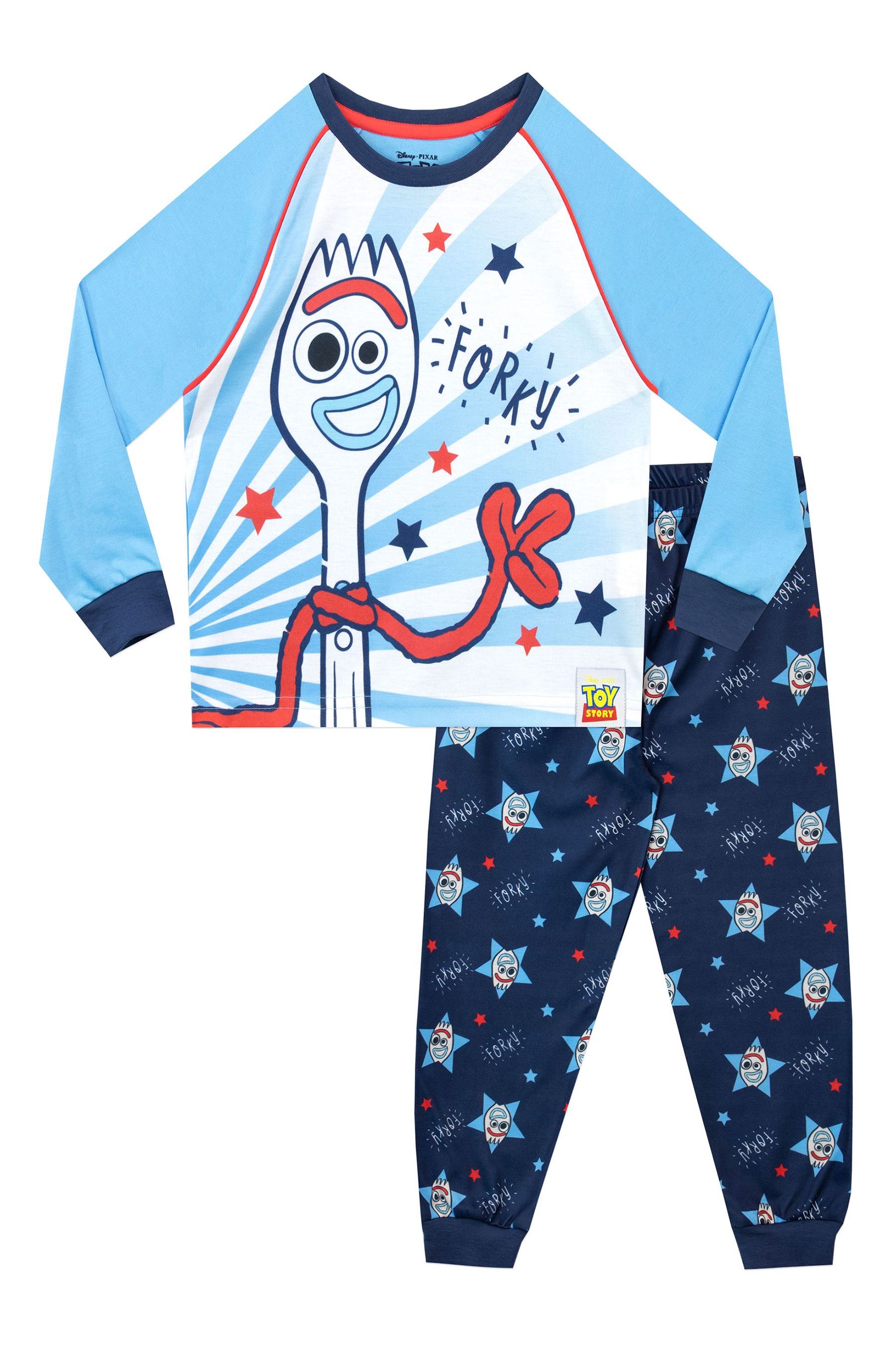 Buy Character Blue Disney Toy Story Forky Long Sleeve Pyjamas from