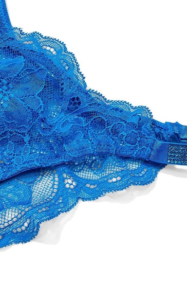 Buy Victoria's Secret Enamel Blue Lace Shine Strap Brazilian Knickers from  the Next UK online shop