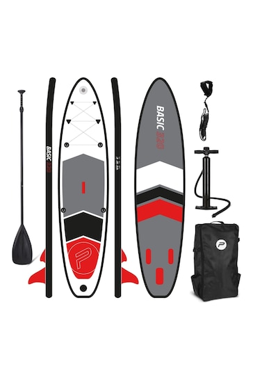 Pure 4 Fun White Inflatable Stand Up Paddle Board 320  Variety Of Complete Sets with Pump, Patch Tool, Foot Lead, Adjustable Paddle and
