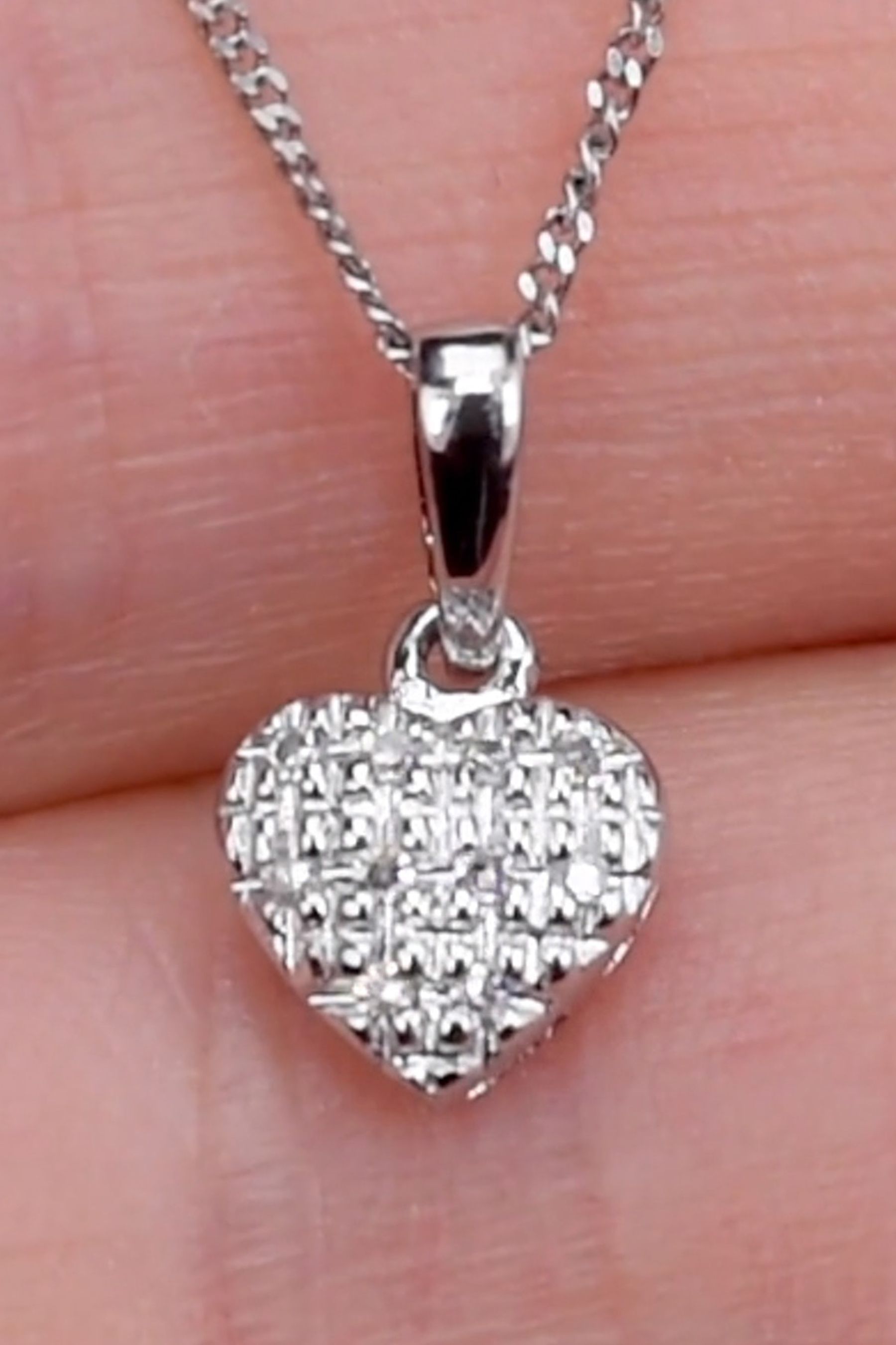 Diamond encrusted heart necklace hot sale