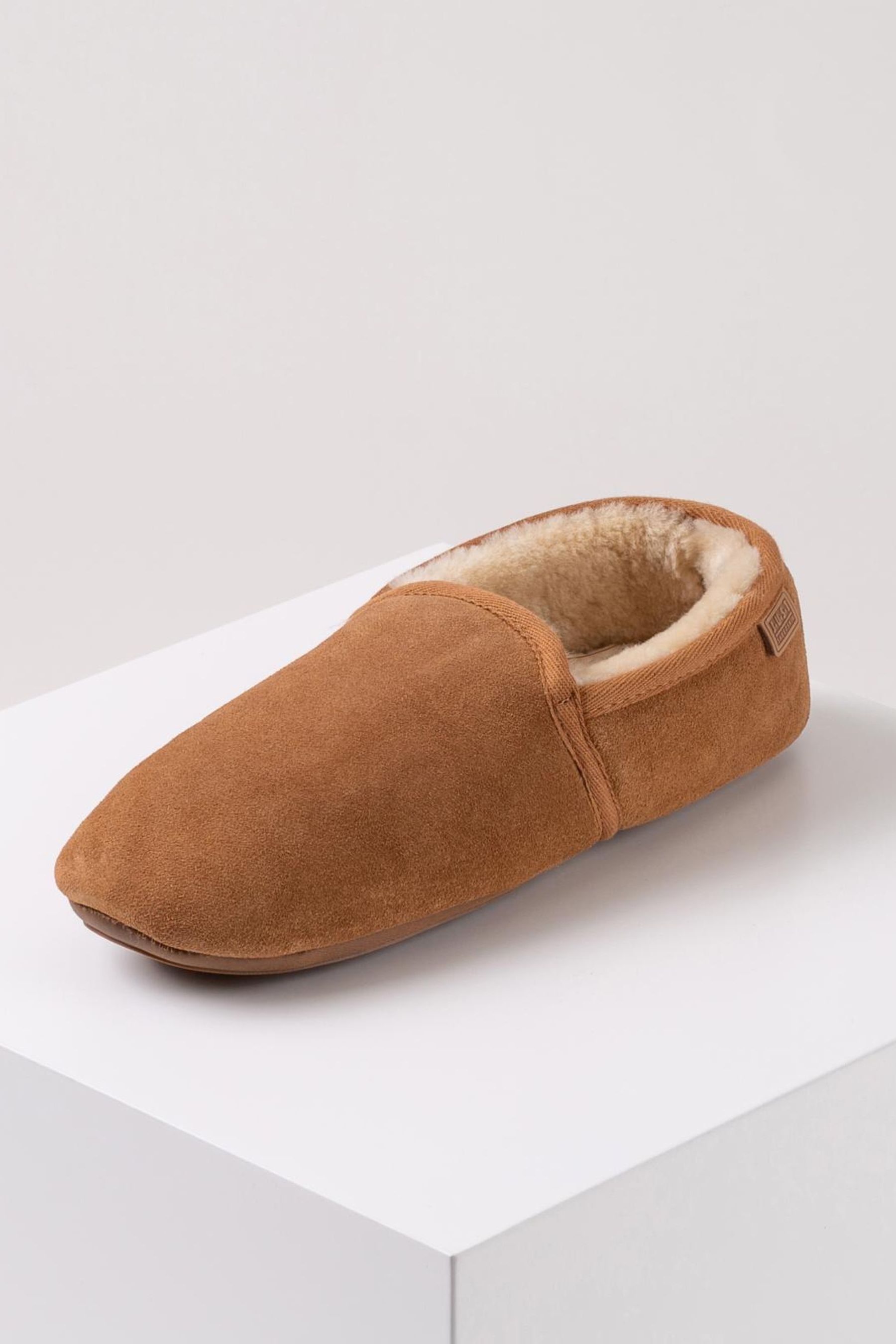 Buy Just Sheepskin Brown Mens Garrick Sheepskin Slipper from the