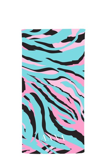 Lipsy Tropical Zebra Personalised Lipsy  Beach Towel by Forever After