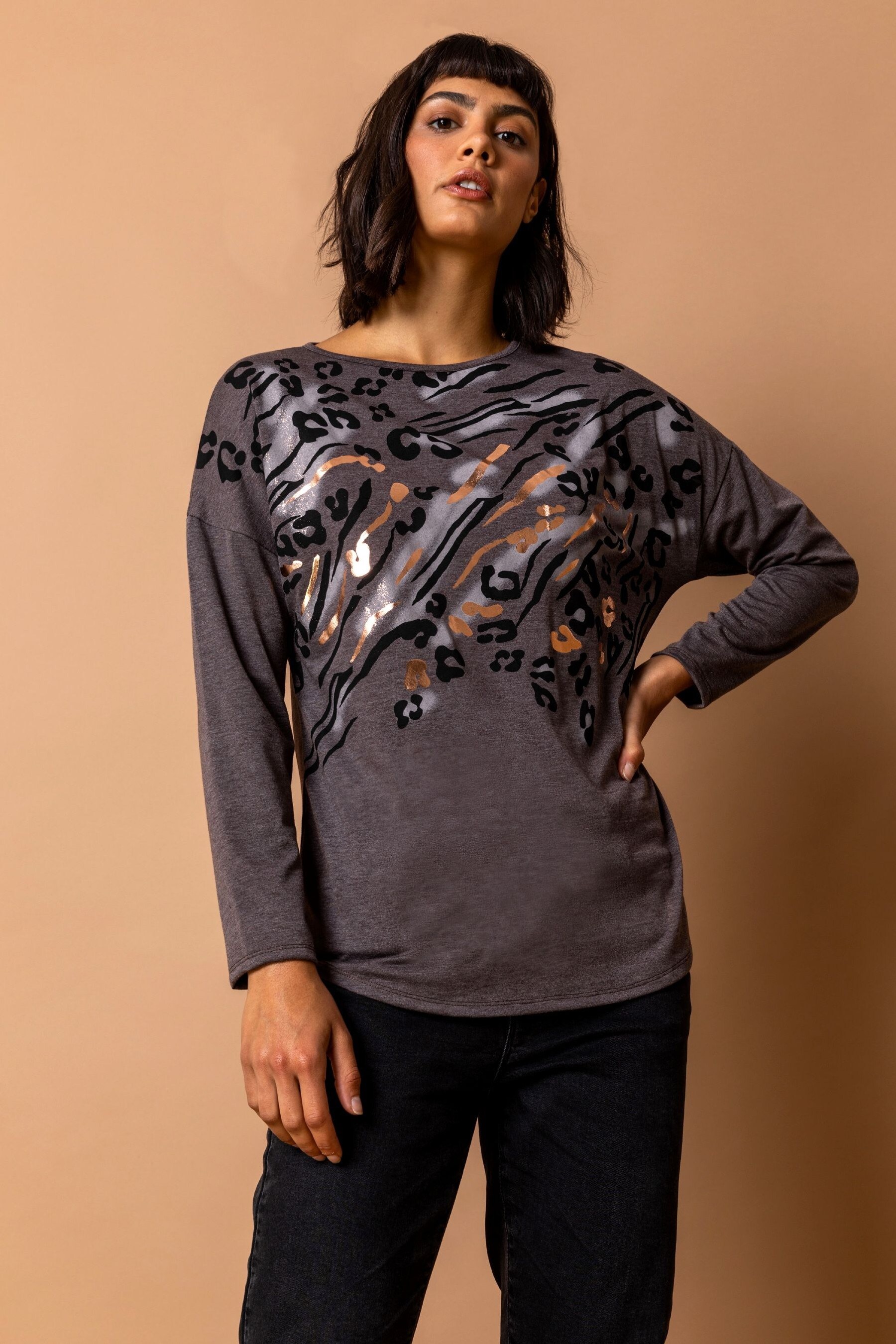 foil print tops
