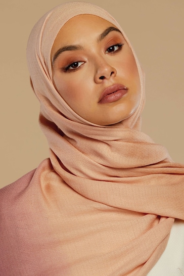 Aab Blush Pink Ombre Modal Head Scarf