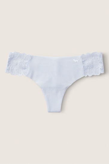 Victoria's Secret PINK Arctic Ice Blue No Show Thong Knickers