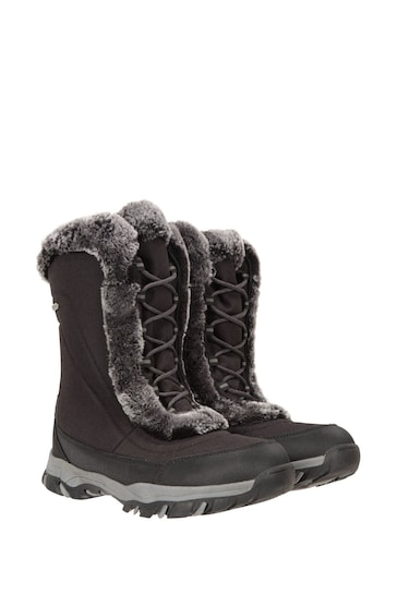 Mountain Warehouse Black Ohio Womens Thermal Fleece Lined Snow Boot