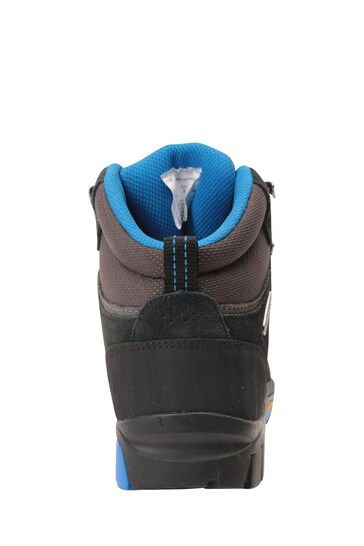 Mountain Warehouse Blue Edinburgh Vibram Youth Waterproof Walking Boots