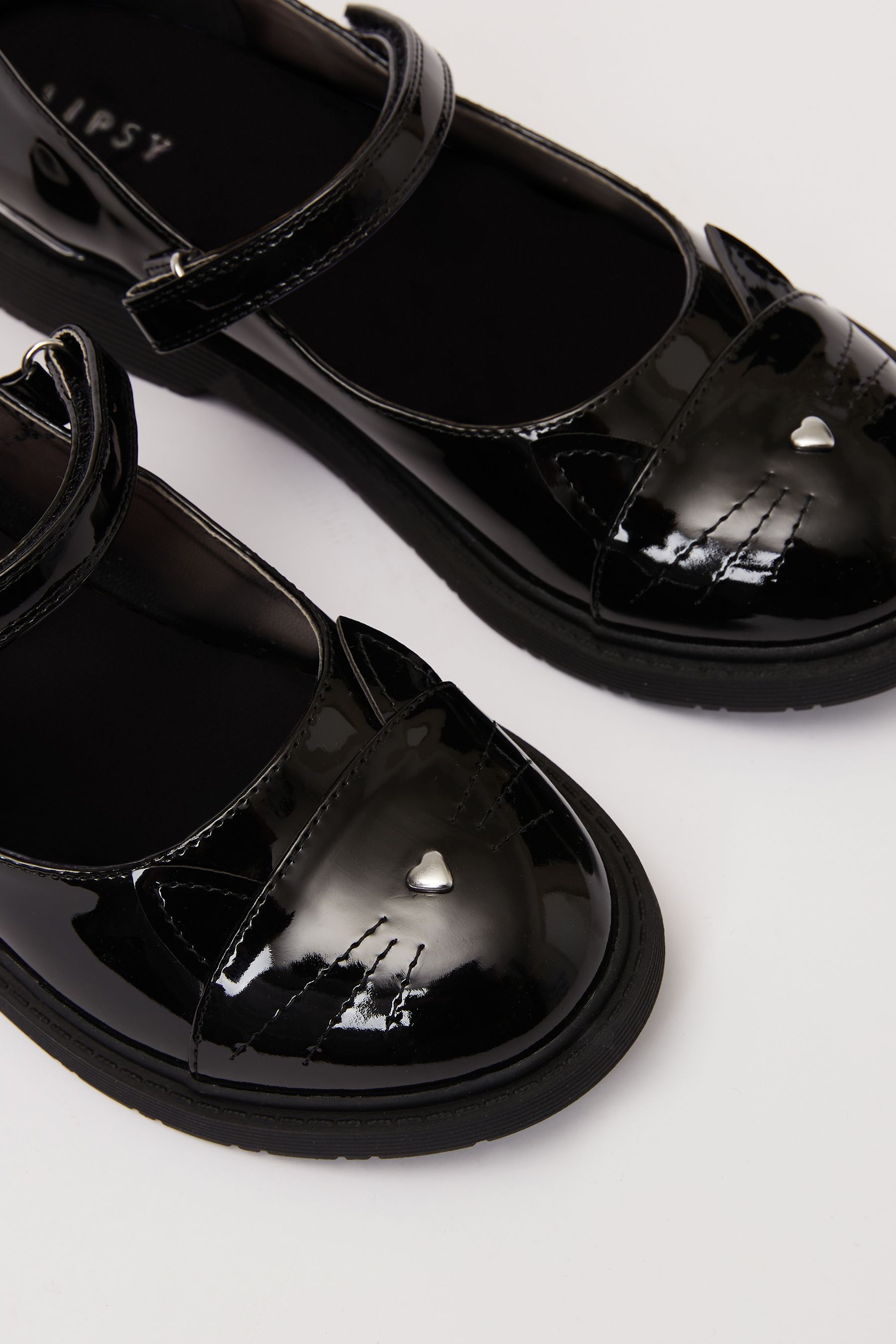 Buy Lipsy Black Patent Cat Mary Jane Flat School Shoe from the Next UK online shop