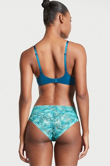 Victoria's Secret Paradise Blue Floral Lace Hipster Knickers