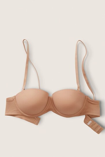 Buy Victoria's Secret PINK Mocha Latte Nude Smooth Multiway Strapless Push  Up Bra from Next Belgium