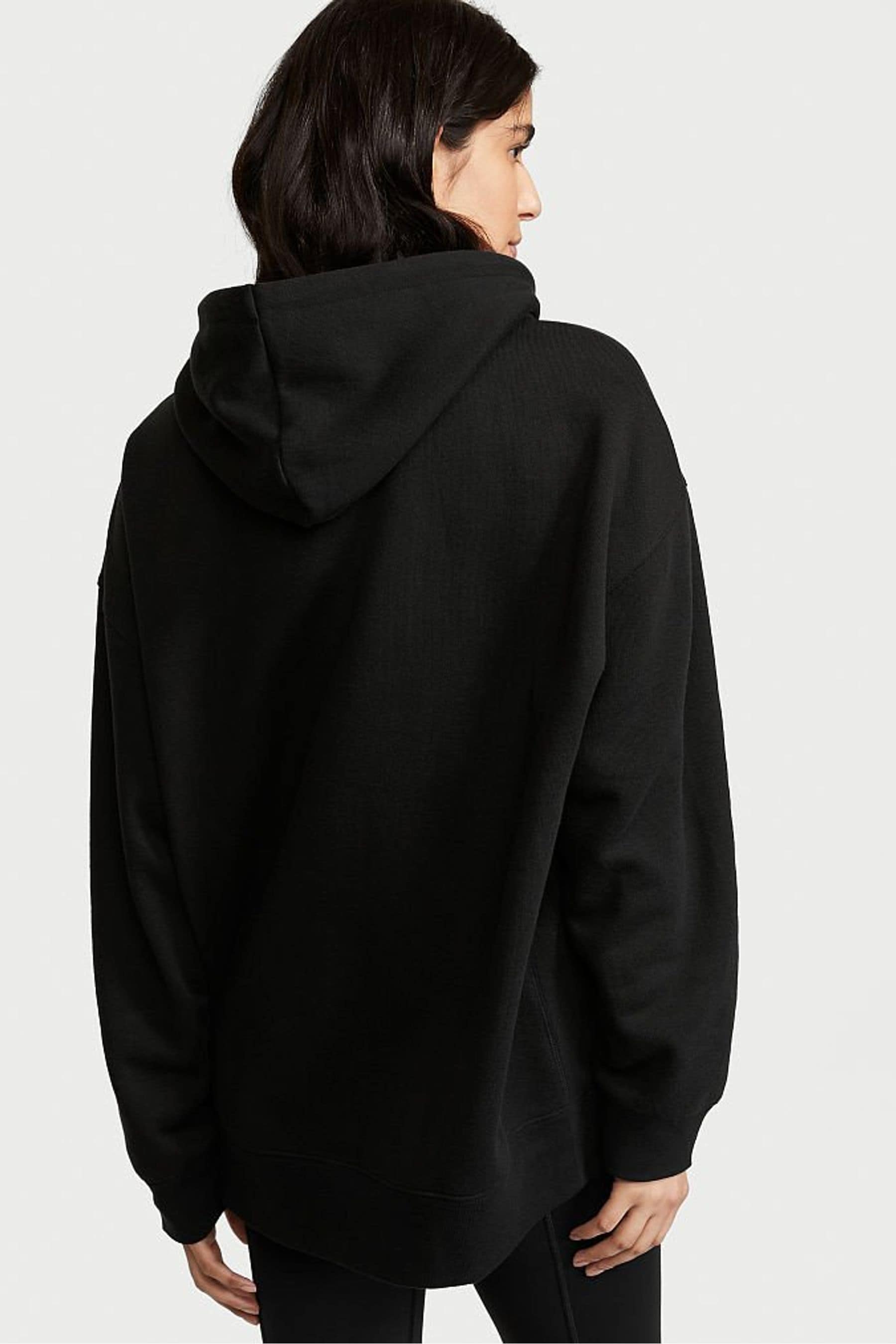 Buy Victoria s Secret Black Fleece Lounge Logo Hoodie from the
