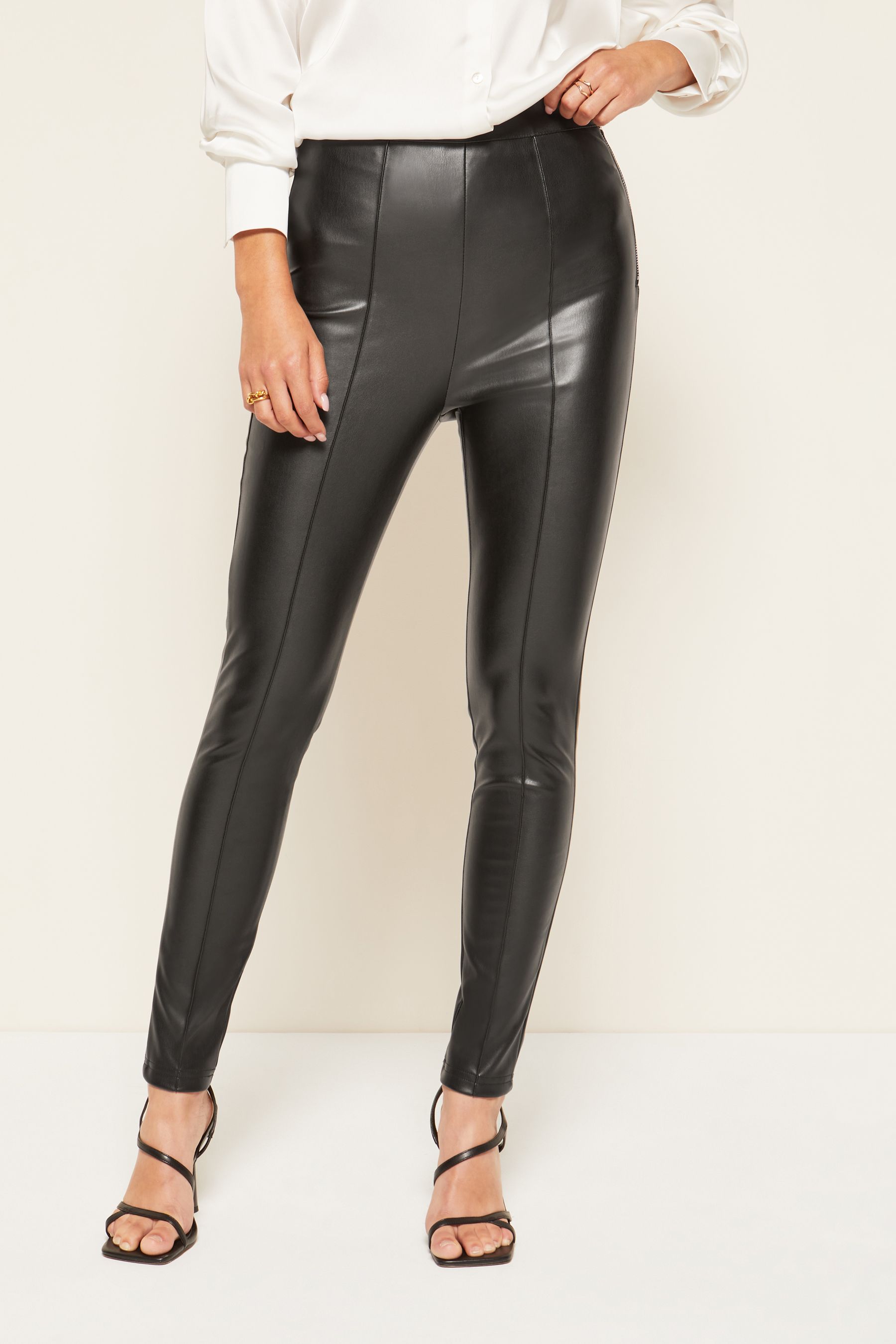 Faux leather 2025 leggings next