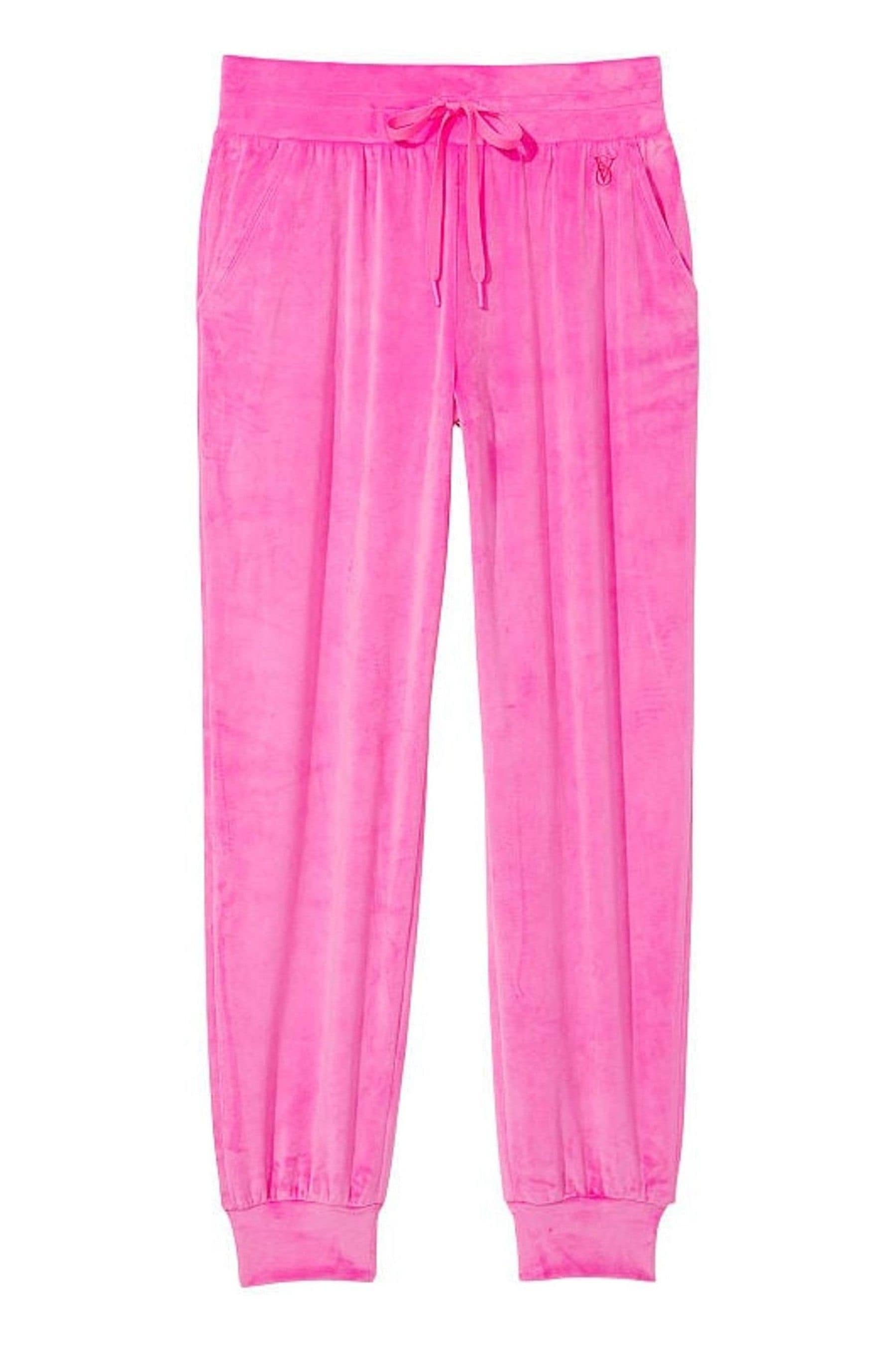 Pink 2024 velvet sweatpants