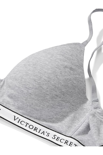 Victoria's Secret Grey Logo Non Wired Lightly Lined Bra