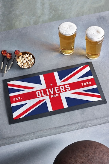 Personalised Union Jack Beer Mat by Loveabode