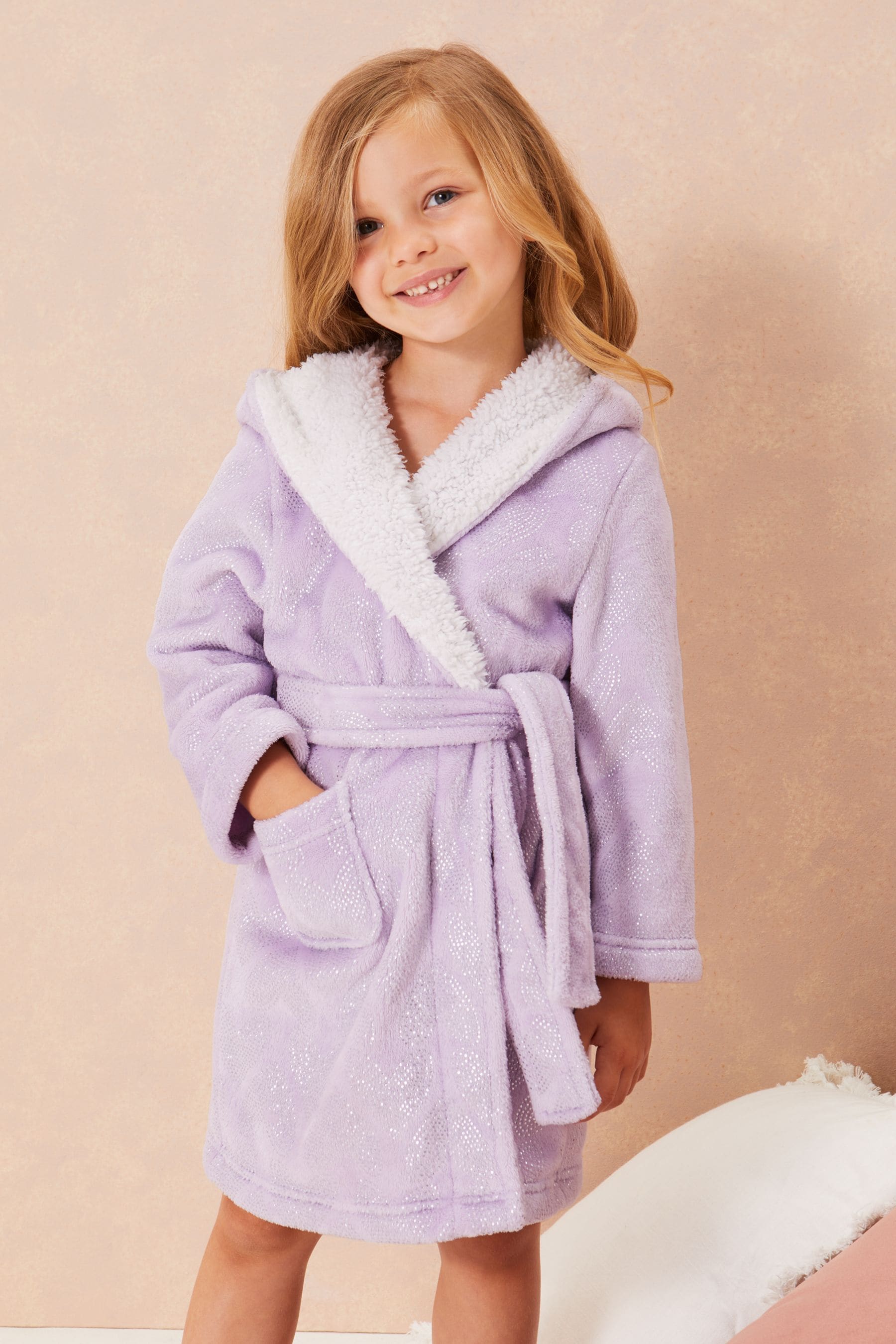 Buy Lipsy Lilac Mini Cosy Dressing Gown from the AspennigeriaShops