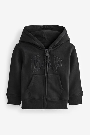 Buy Gap Black Logo Zip Up Hoodie from the Next UK online shop
