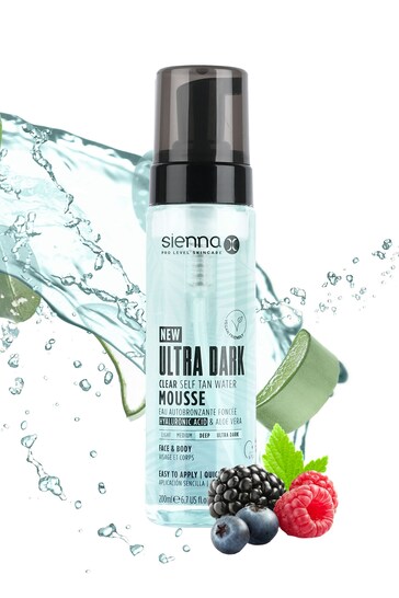 Sienna X Ultra Dark Clear Self Tan Water Mousse 200ml