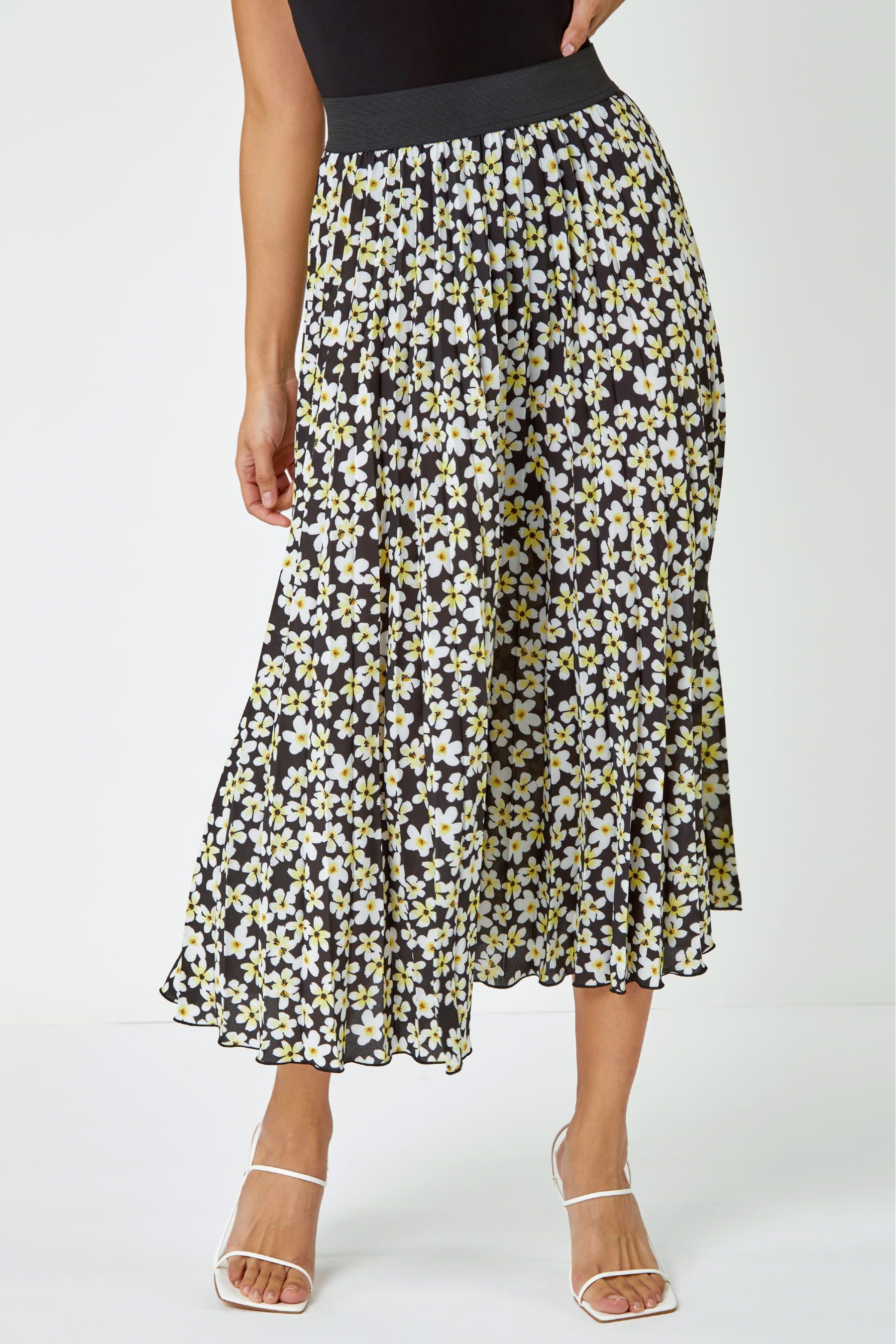 pink leopard print pleated skirt