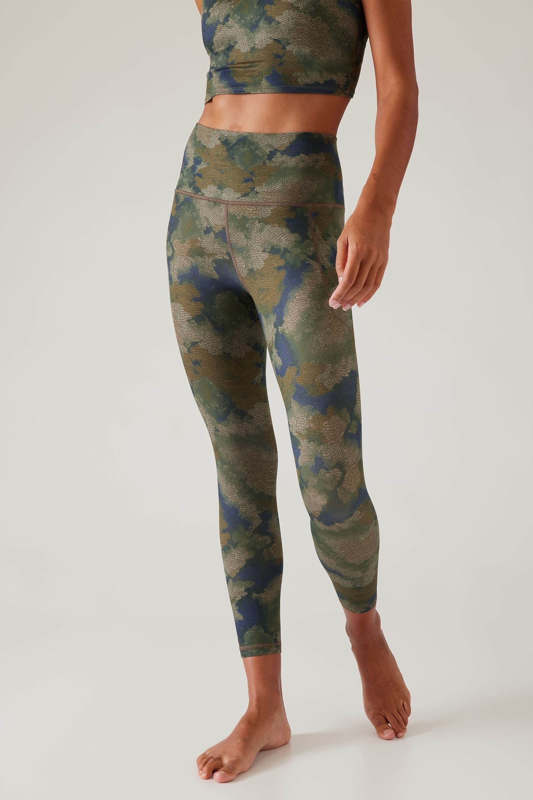 Buy Athleta Green Salutation Stash 7 8 Leggings from the Next UK