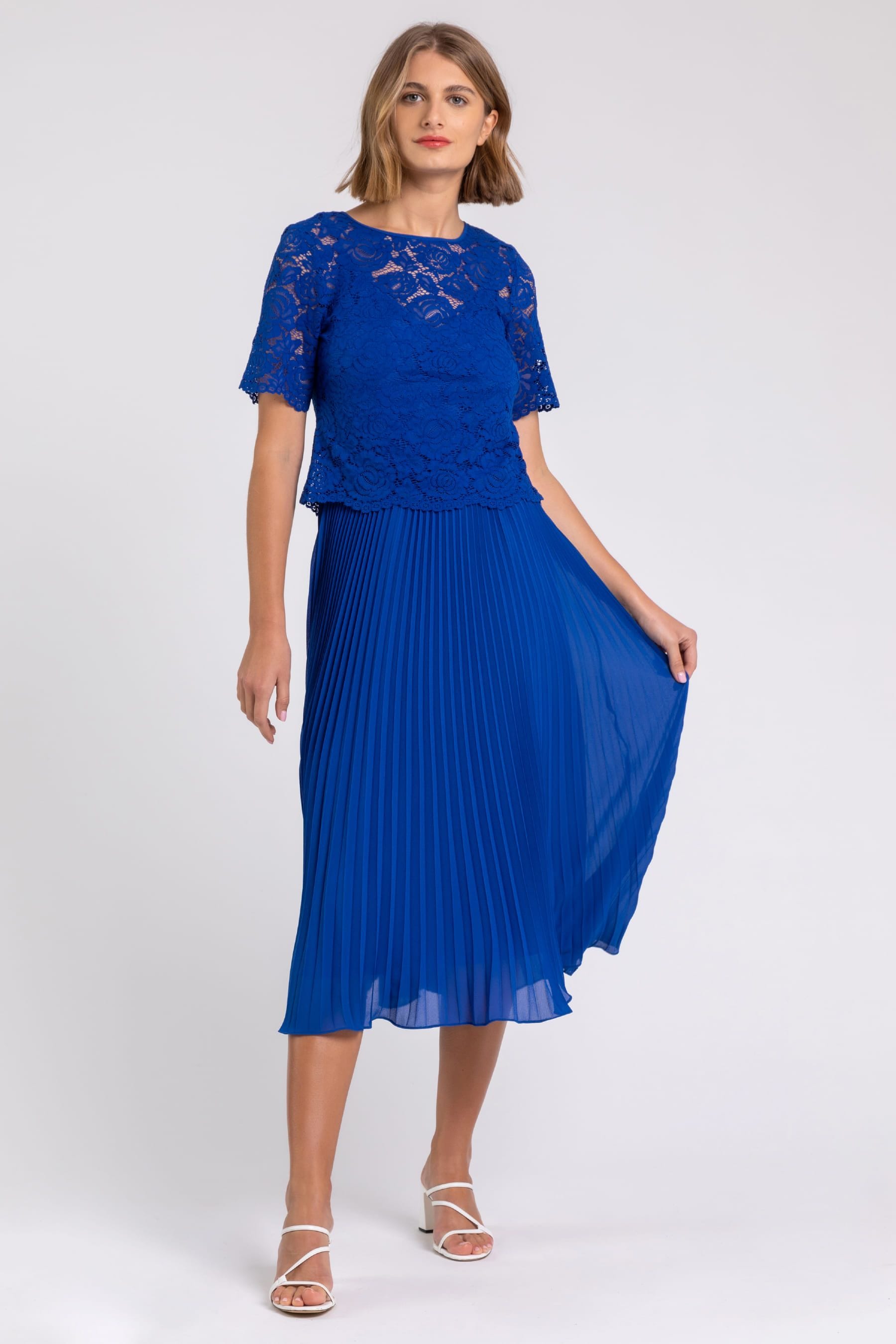 Roman blue shop lace dress