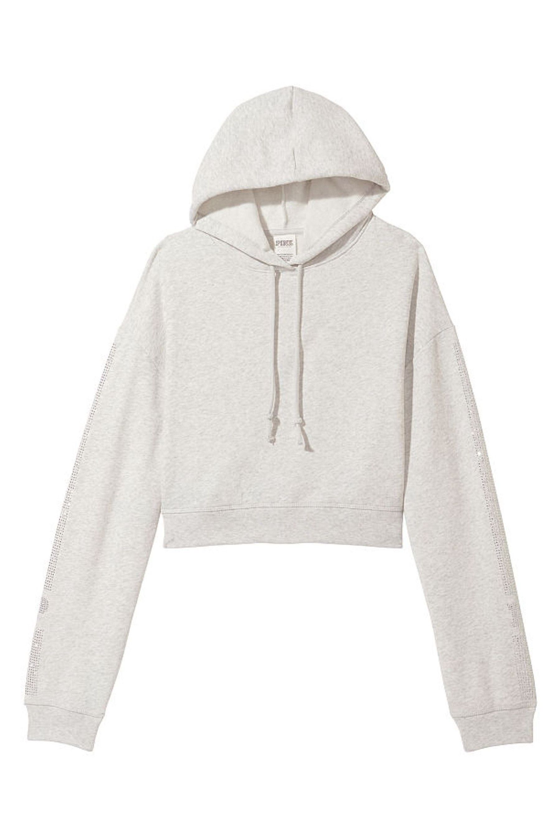 Light grey shop cropped hoodie