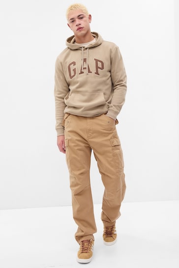 Gap Beige Relaxed Utility Cargo Trousers