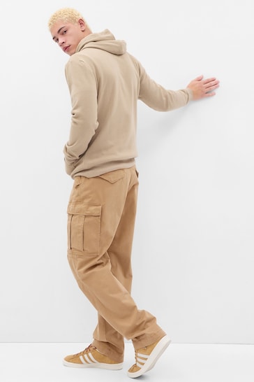Gap Beige Relaxed Utility Cargo Trousers