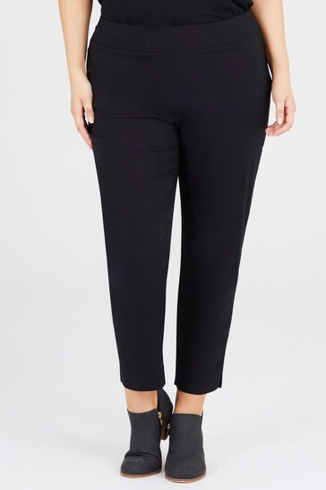 Taking Shape Black Curve Editorial Trouser Elasticated Straight Fit
