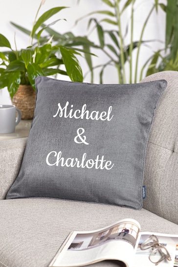 Personalised Couples Cushion by Loveabode