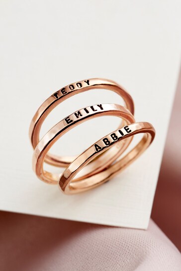 Personalised Stacker Ring by Posh Totty