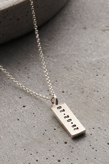 Personalised Men’s Silver Tag Necklace by Posh Totty Designs