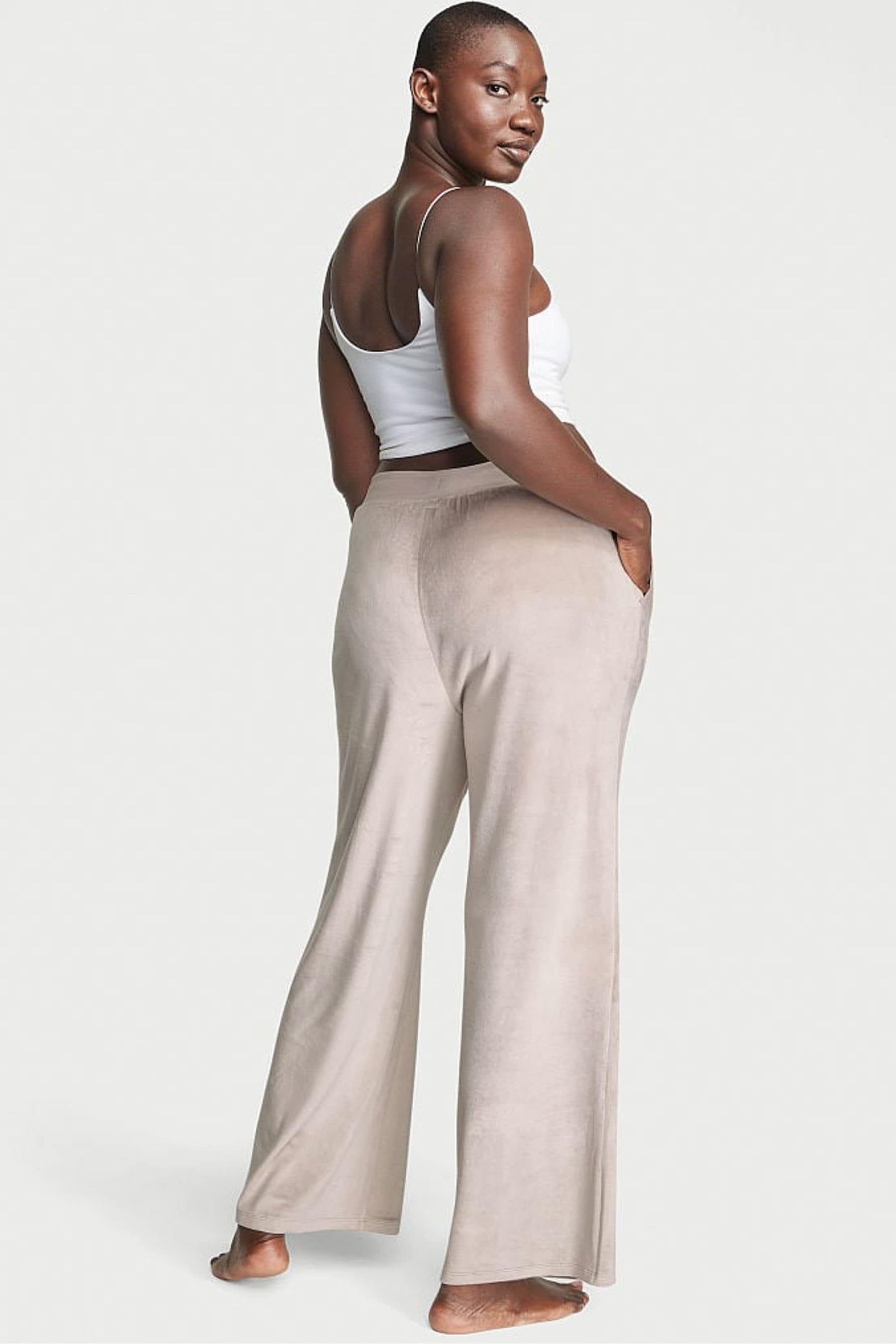 Velour wide leg sales joggers