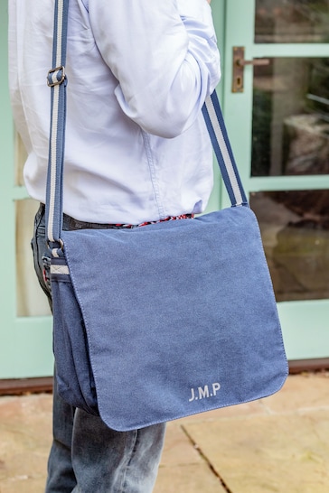 Personalised Canvas Messenger Bag by Jonny's Sister