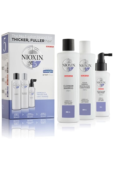 Nioxin 3-Part System 5 Loyalty Kit for Chemically Treated Hair with Light Thinning
