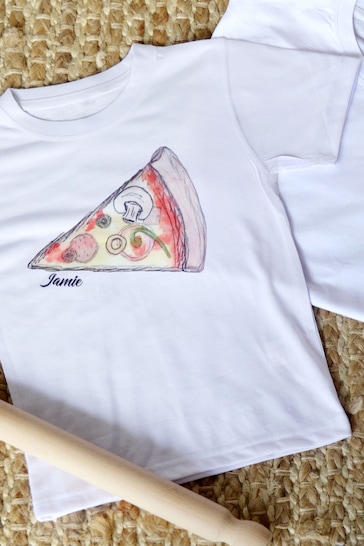 Personalised Children's Pizza T-Shirt by Solesmith