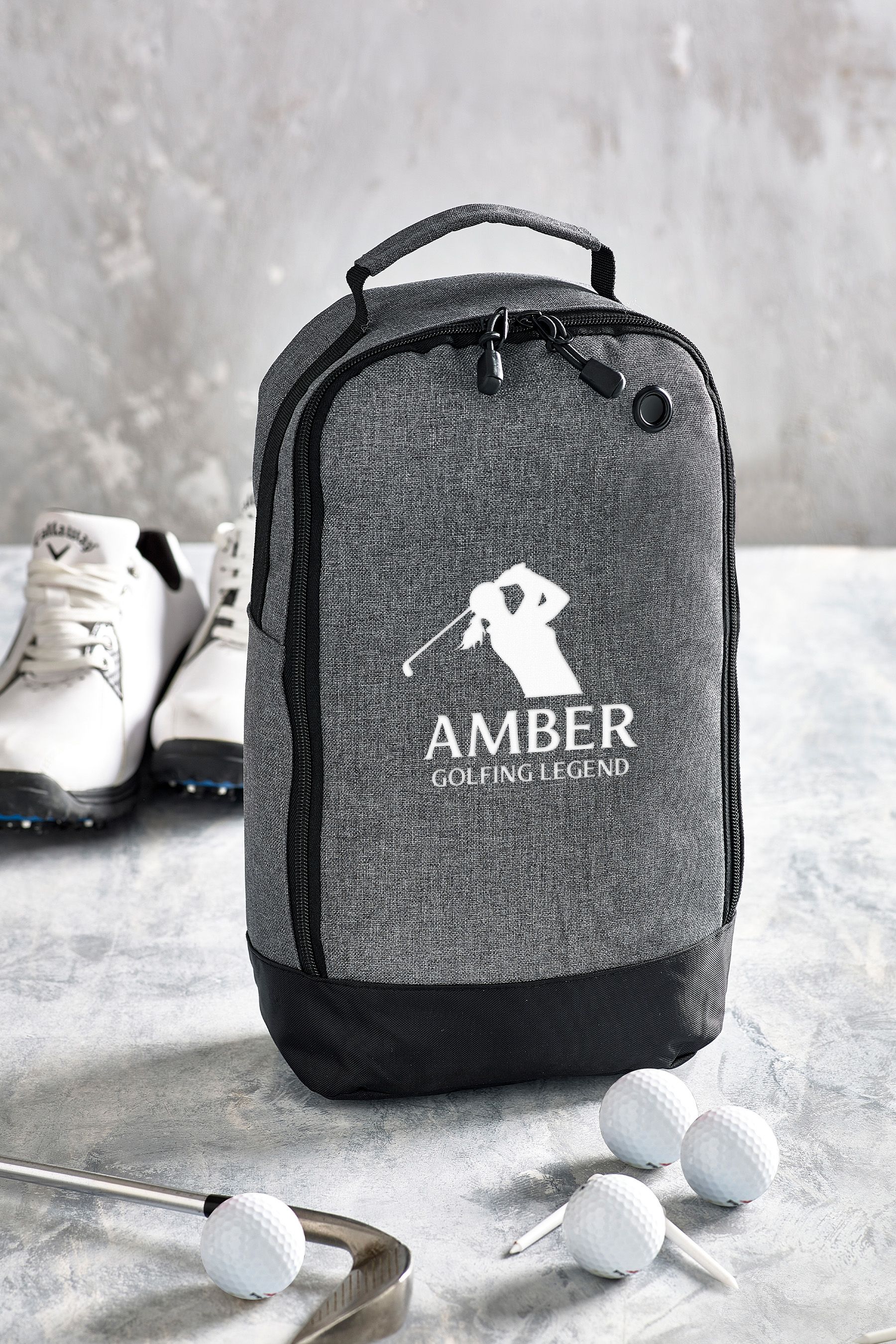 Buy Personalised Female Silhoutte Golf Shoe Bag by Loveabode from