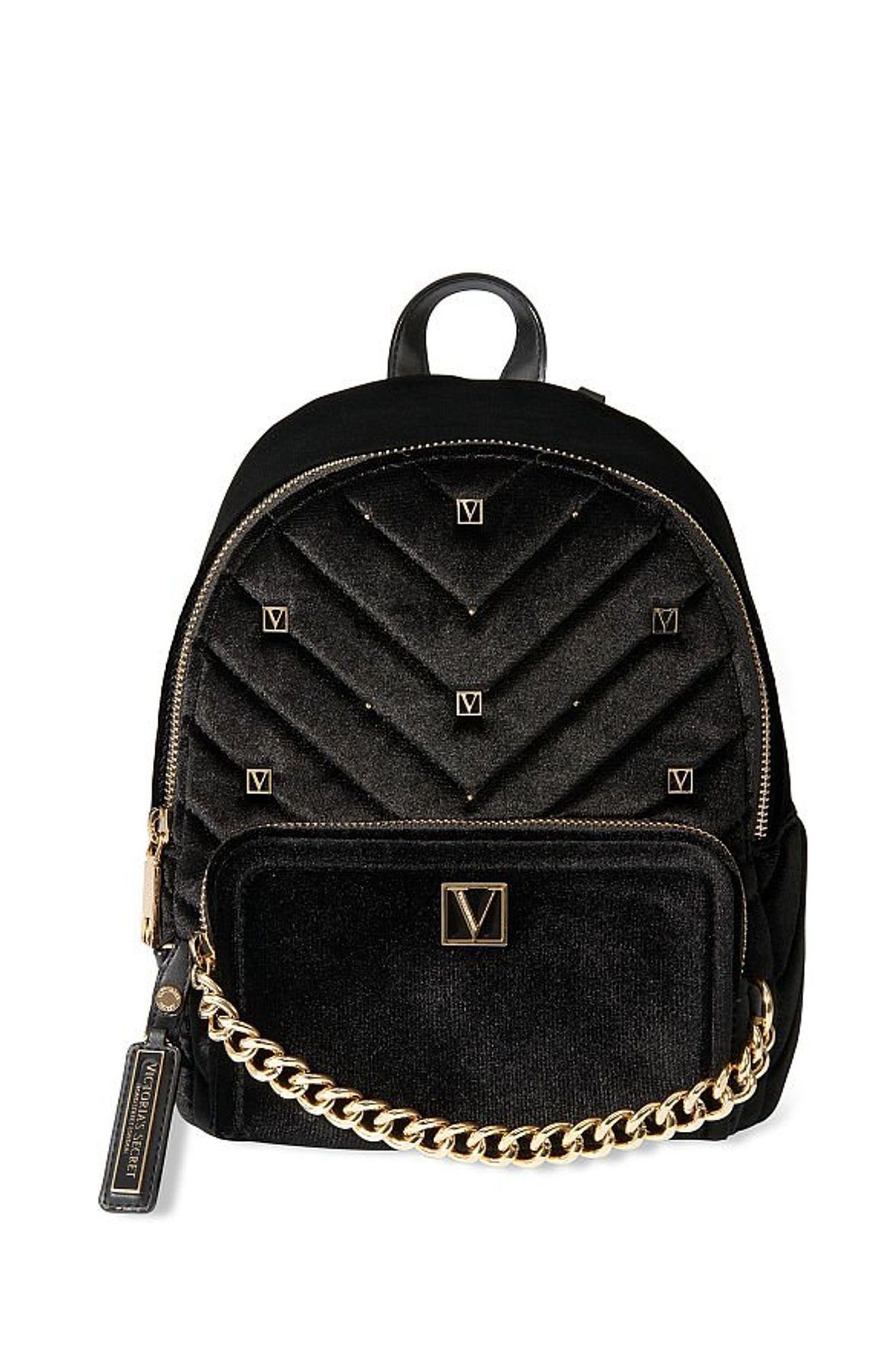 Victoria secret black best sale velvet bag