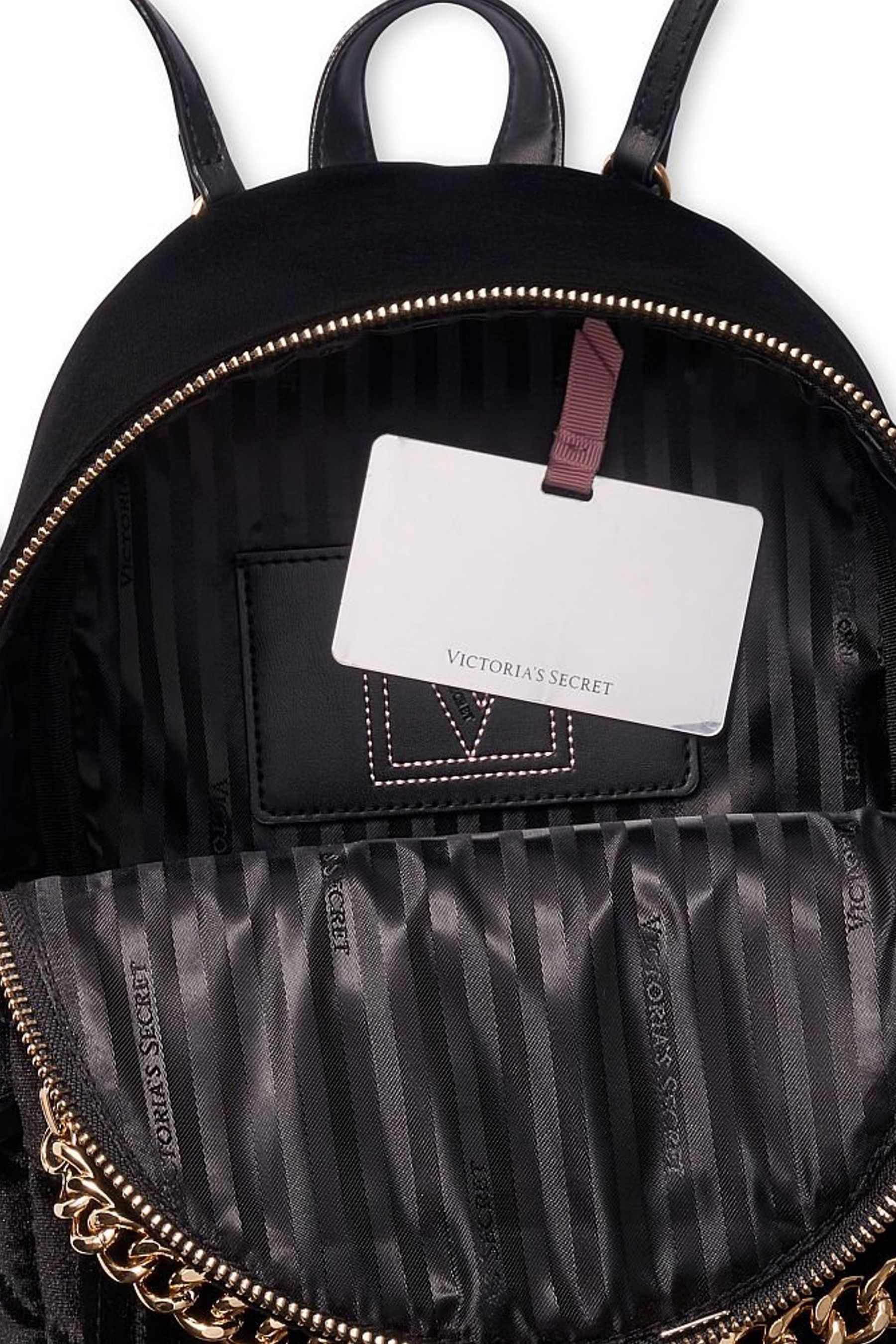 Buy Victoria s Secret Black Velvet VQuilt Stud Backpack from the