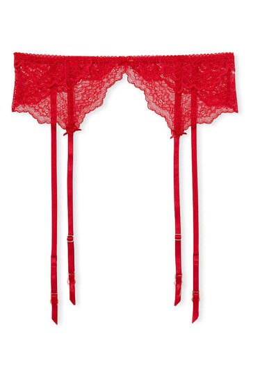 Victoria's Secret Lipstick Red Lace Suspenders